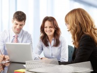 Business people working in group