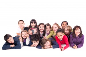 Group of children smiling