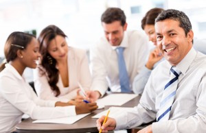 People meeting in business attire