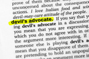 Devil's Advocate in dictionary print