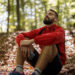 meditating in the woods