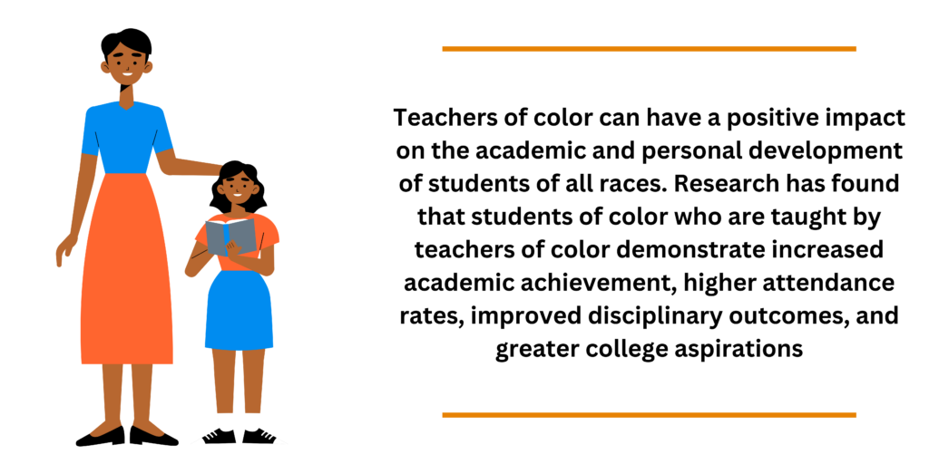 Teachers of color can have a positive impact on the academic and personal development of students of all races